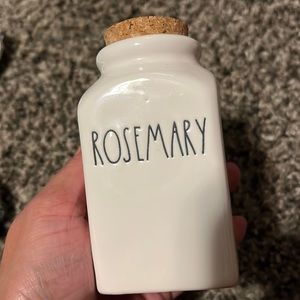Rae Dunn Rosemary jar